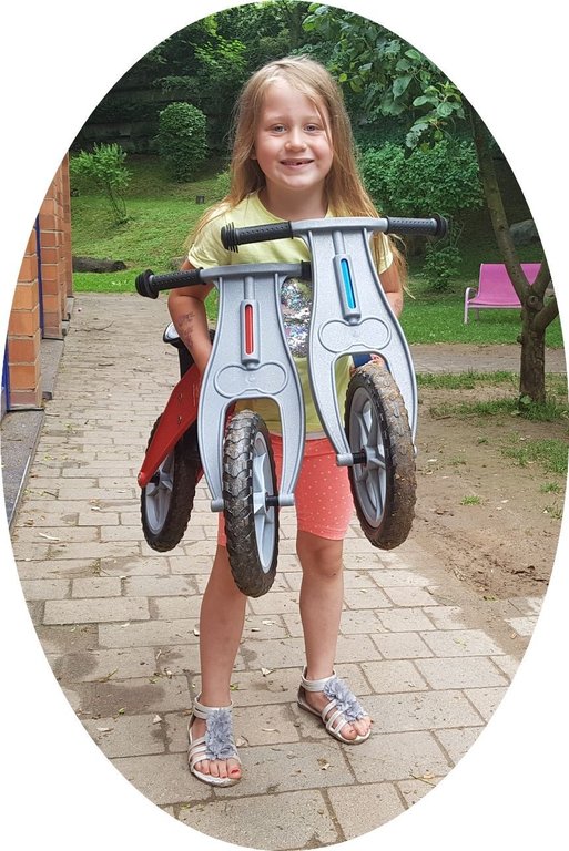 redtoys balance bike kindergarten POLIZEI in blue, light and sturdy